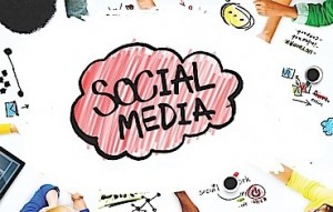 Group of Business People with Social Media Concept